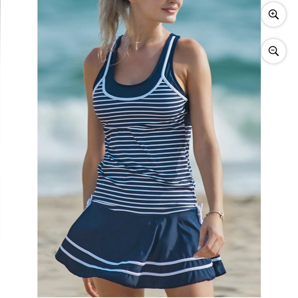 Vintage Look Tankini Swimsuit